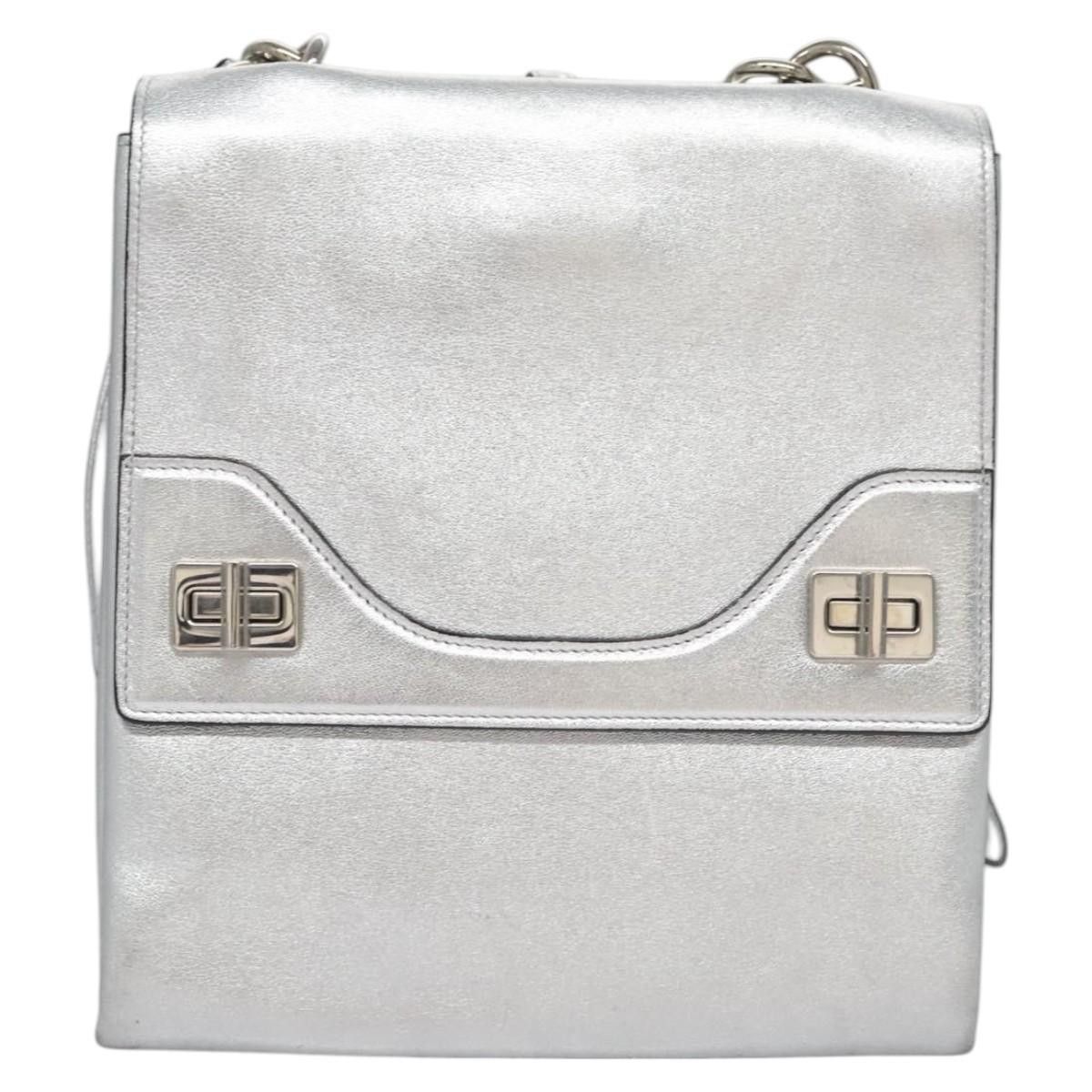 Prada Prada Double Turn Lock Shoulder Bag Leather Size ONE SIZE - 17 Thumbnail