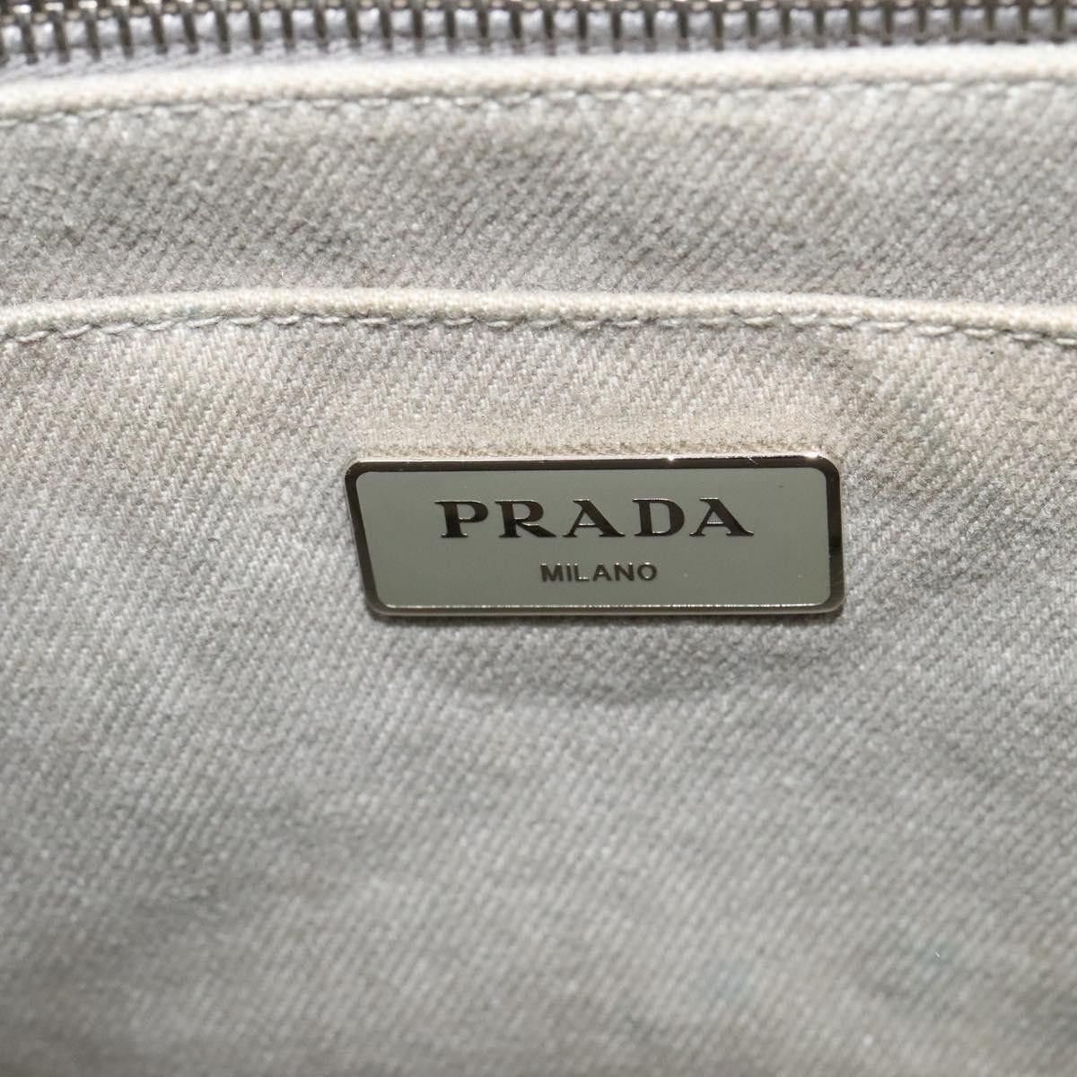 Prada Prada Canapa Convertible Tote Rhinestone Embellished Denim Size ONE SIZE - 18 Thumbnail