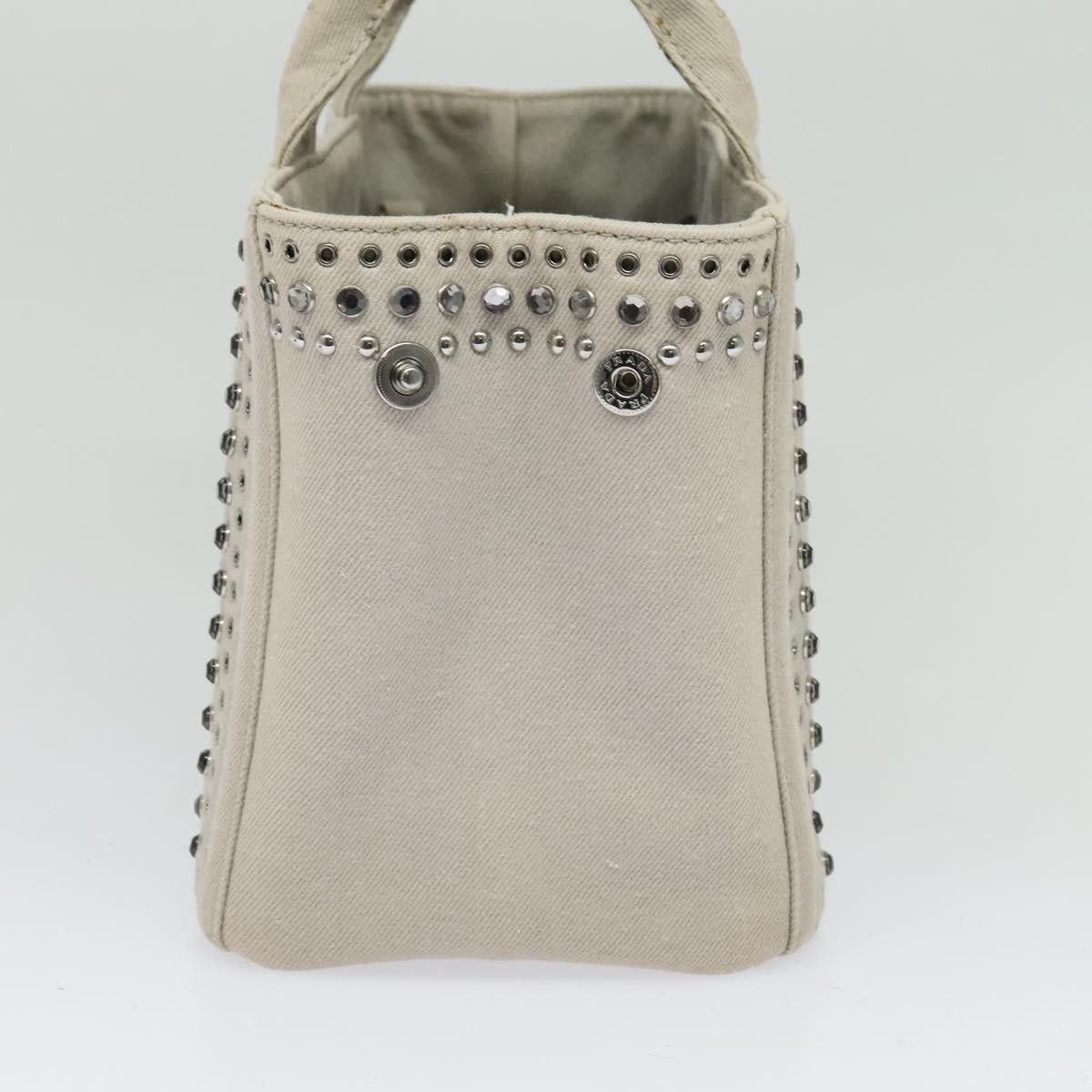Prada Prada Canapa Convertible Tote Rhinestone Embellished Denim Size ONE SIZE - 4 Thumbnail