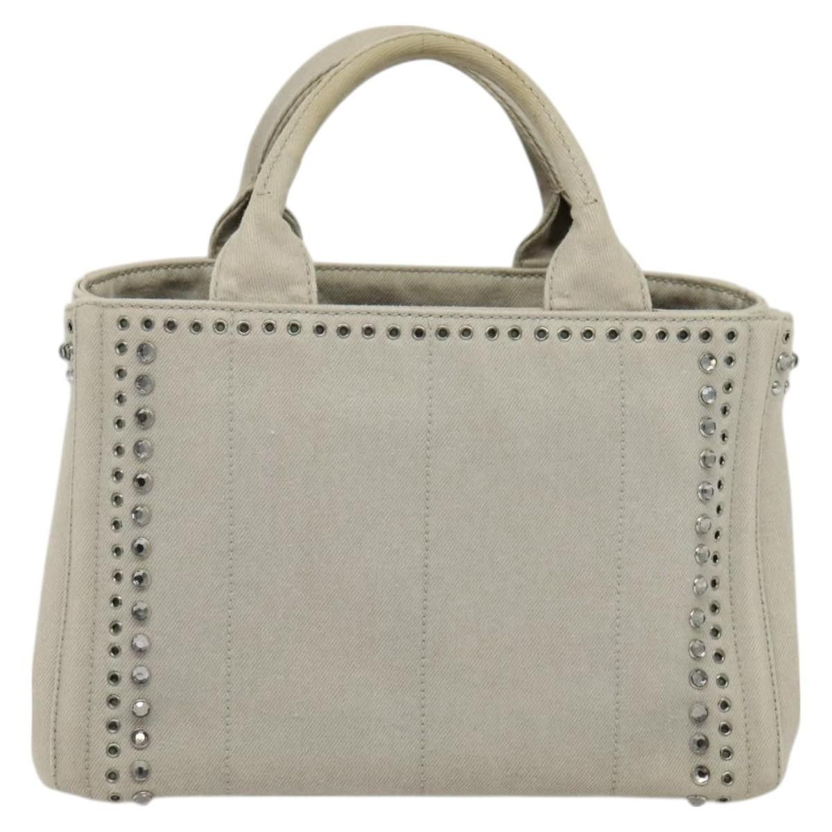 Prada Prada Canapa Convertible Tote Rhinestone Embellished Denim Size ONE SIZE - 2 Thumbnail