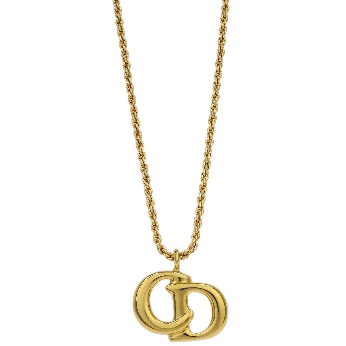 Dior Christian Dior CD Pendant Necklace Gold-plated Size ONE SIZE - 2 Thumbnail