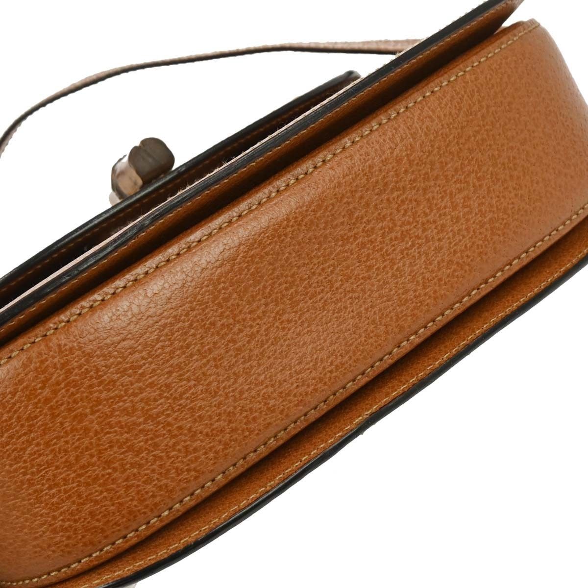 Gucci Gucci Vintage Convertible Bamboo Top Handle Bag Leather Size ONE SIZE - 7 Thumbnail