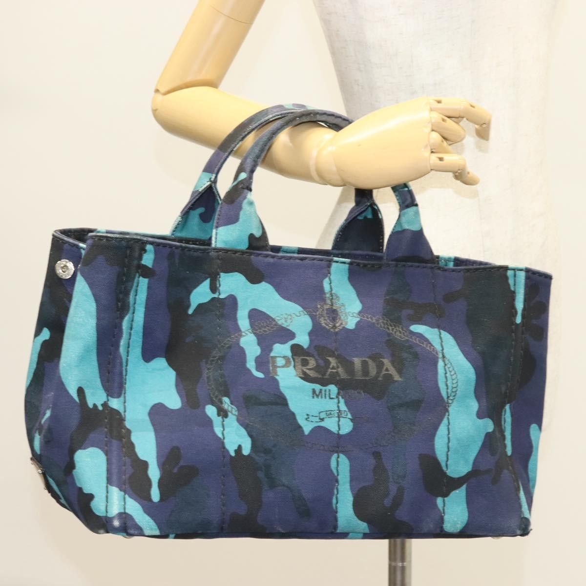 Prada Prada Canapa Convertible Tote Printed Canvas Size ONE SIZE - 14 Thumbnail
