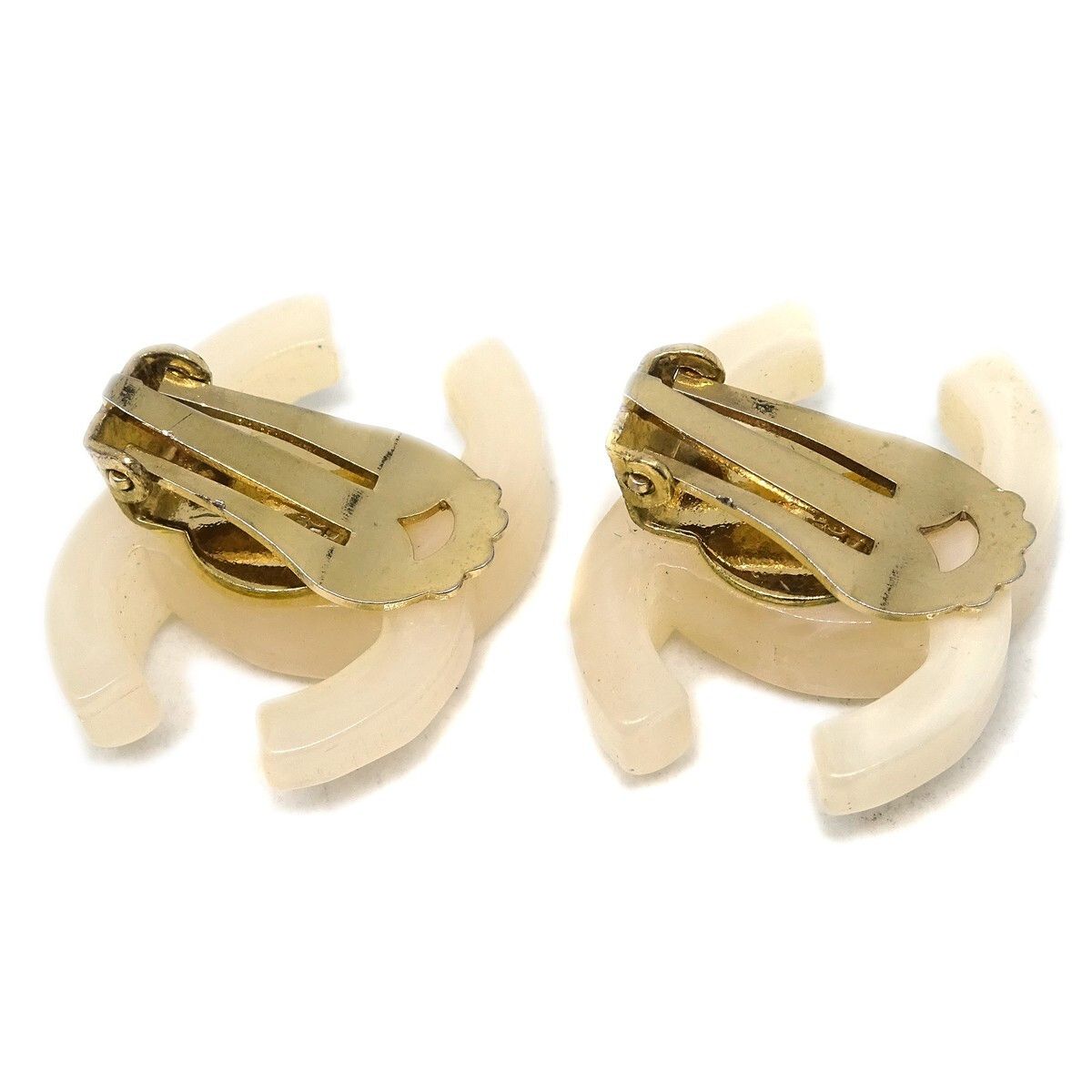 Chanel Chanel CC Clip-On Earrings Metal and Resin Size ONE SIZE - 2 Thumbnail