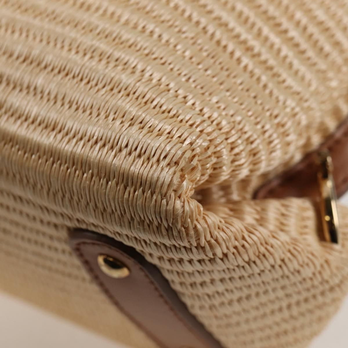 Salvatore Ferragamo Salvatore Ferragamo Sofia Satchel Raffia with Leather Size ONE SIZE - 12 Thumbnail