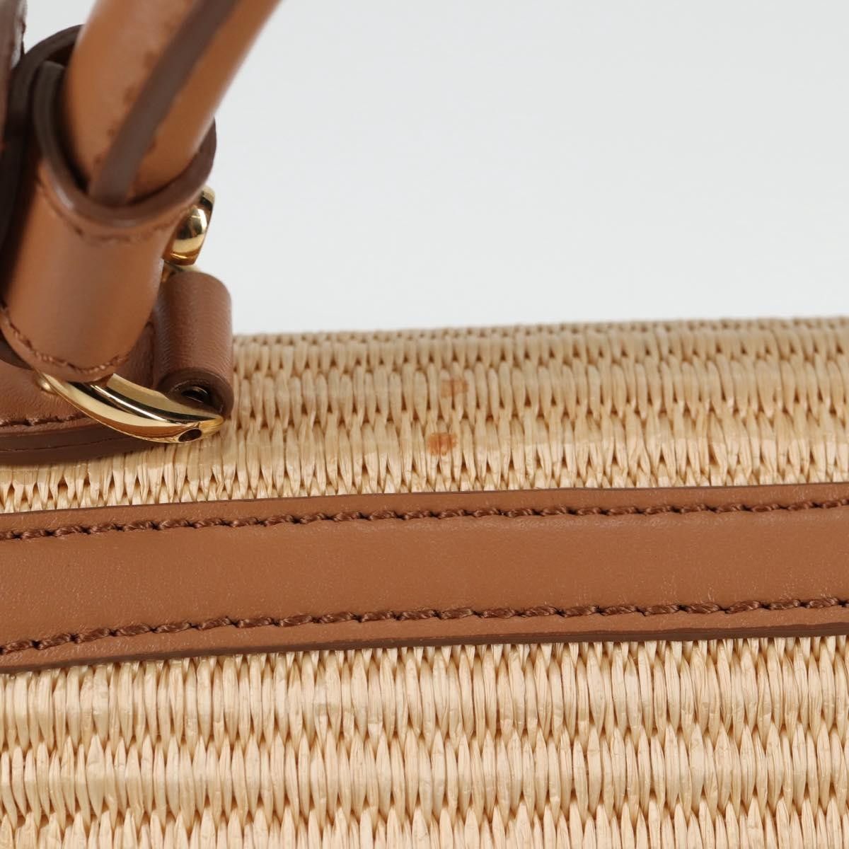 Salvatore Ferragamo Salvatore Ferragamo Sofia Satchel Raffia with Leather Size ONE SIZE - 19 Thumbnail