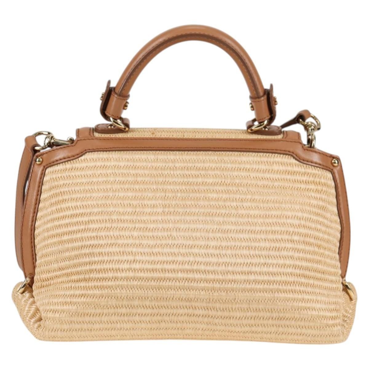 Salvatore Ferragamo Salvatore Ferragamo Sofia Satchel Raffia with Leather Size ONE SIZE - 2 Thumbnail
