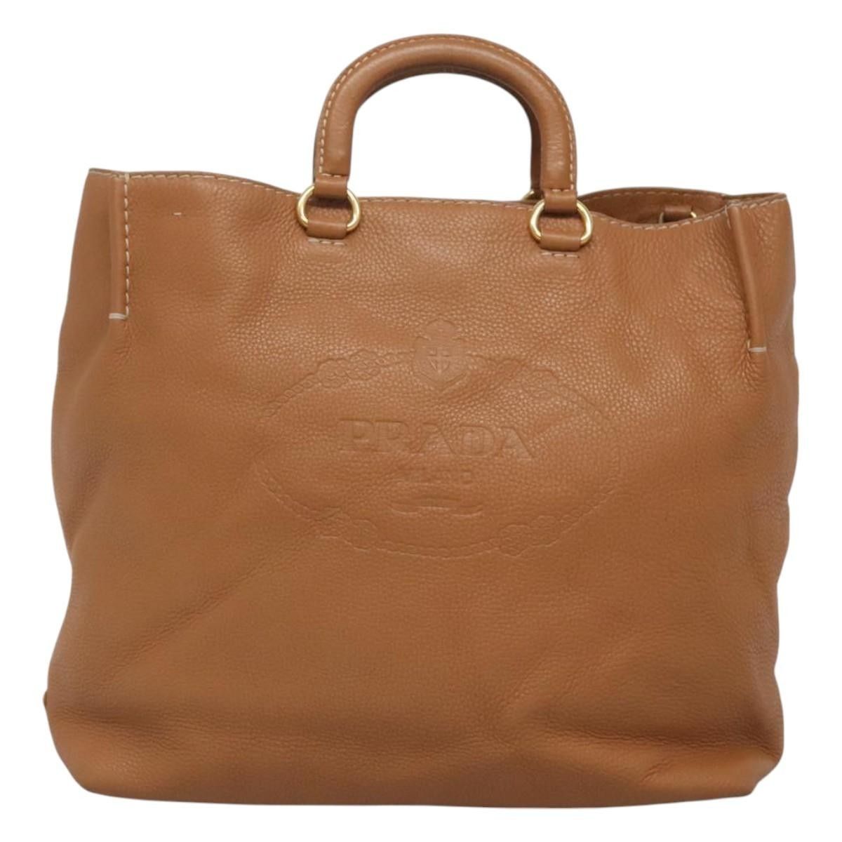 Prada Prada Embossed Logo Convertible Open Tote Vitello Daino Size ONE SIZE - 15 Thumbnail