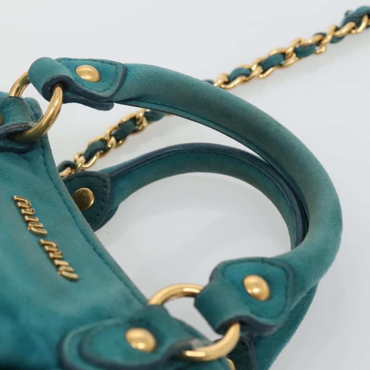 Miu Miu Miu Miu Chain Crossbody Bag Seude Size ONE SIZE - 9 Thumbnail