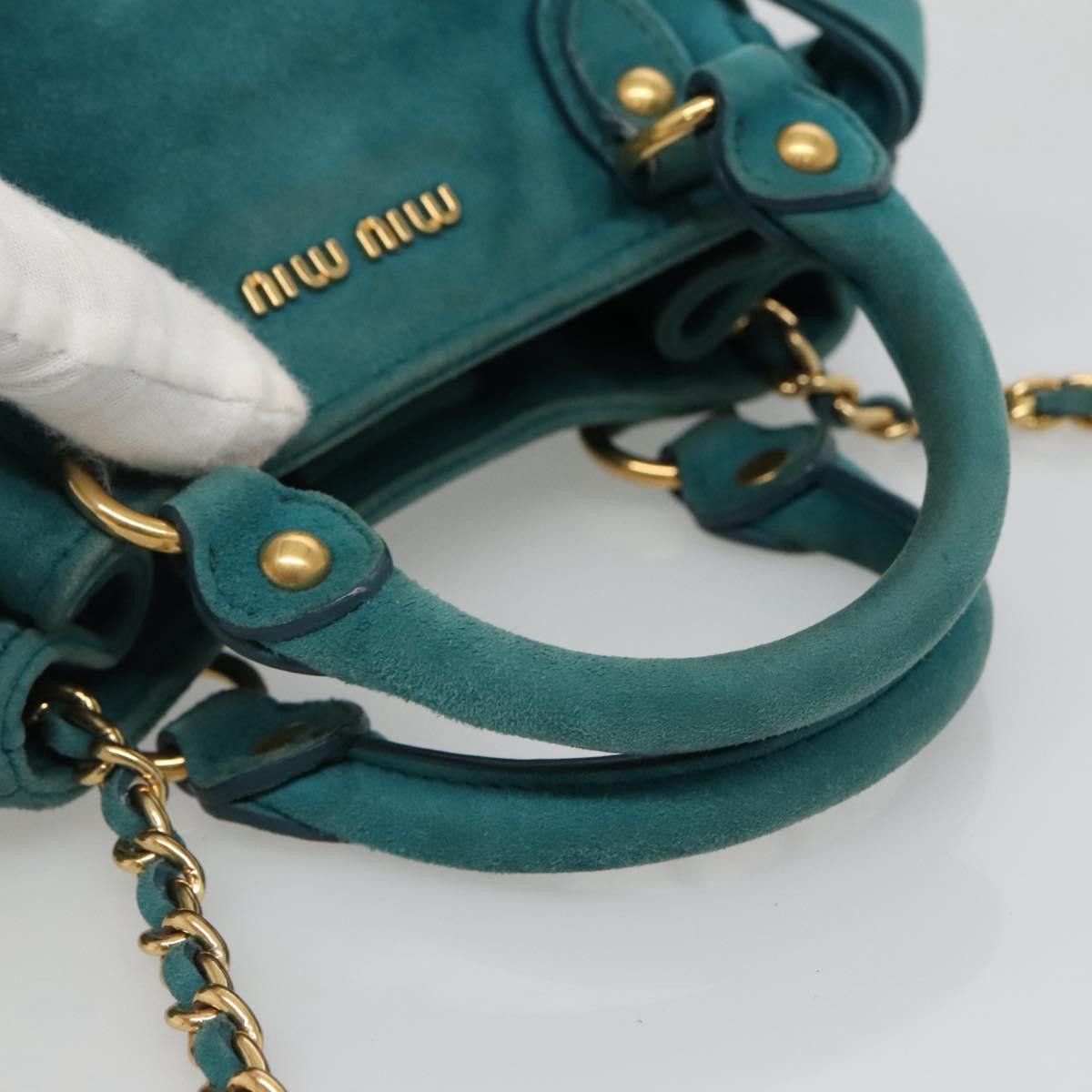 Miu Miu Miu Miu Chain Crossbody Bag Seude Size ONE SIZE - 18 Thumbnail