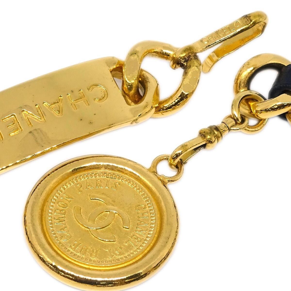 Chanel Chanel Vintage Medallion Chain Belt Metal and Leather Size ONE SIZE - 2 Thumbnail