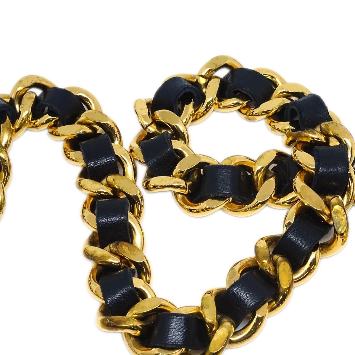 Chanel Chanel Vintage Medallion Chain Belt Metal and Leather Size ONE SIZE - 3 Thumbnail