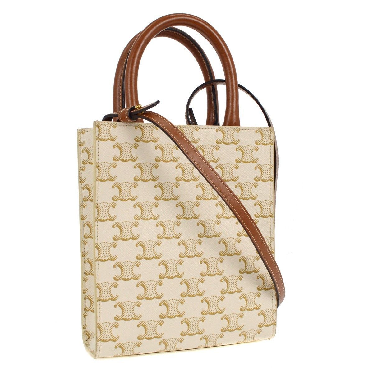 Celine Celine Vertical Cabas Tote Triomphe Coated Canvas Size ONE SIZE - 2 Thumbnail