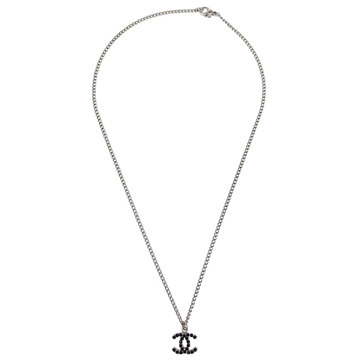 Chanel Chanel CC Necklace Metal and Rhinestone Size ONE SIZE - 2 Thumbnail