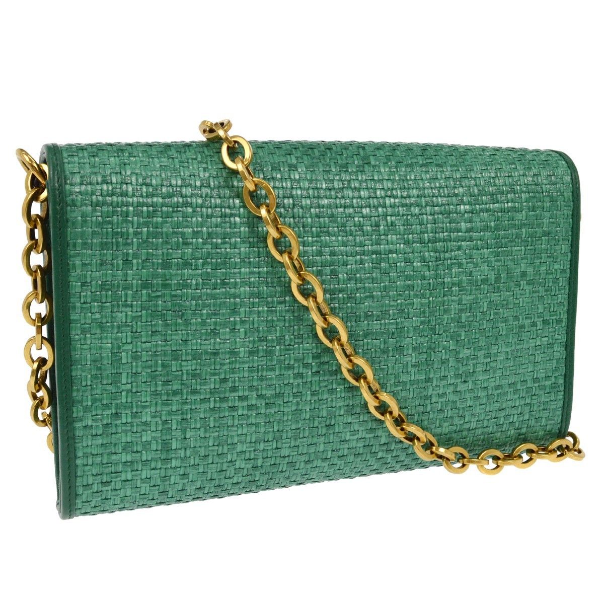 Gucci Gucci Horsebit 1955 Curved Flap Shoulder Bag Raffia Size ONE SIZE - 2 Thumbnail