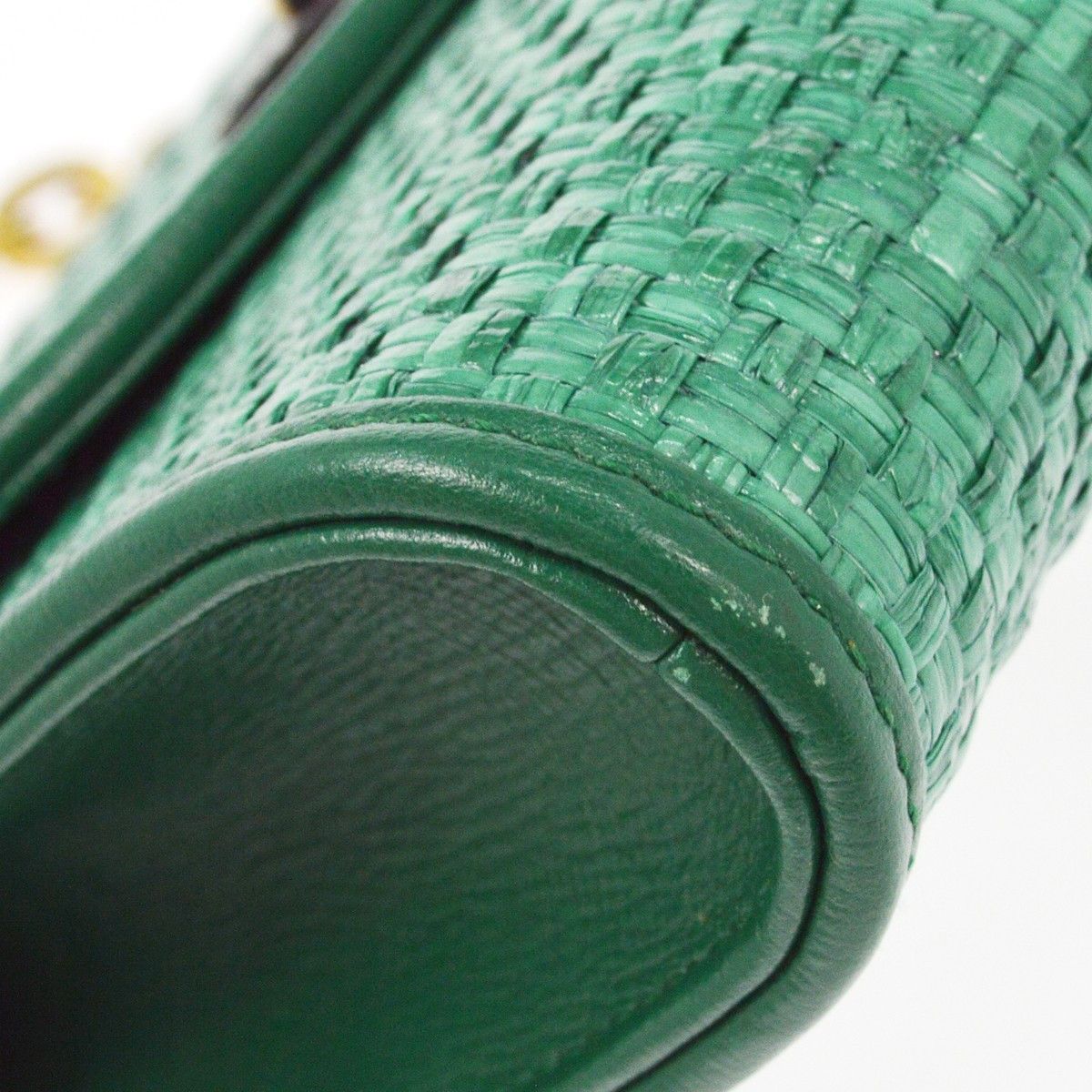 Gucci Gucci Horsebit 1955 Curved Flap Shoulder Bag Raffia Size ONE SIZE - 7 Thumbnail