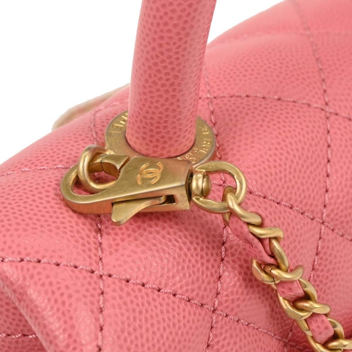 Chanel Chanel Coco Top Handle Bag Quilted Caviar Size ONE SIZE - 8 Thumbnail