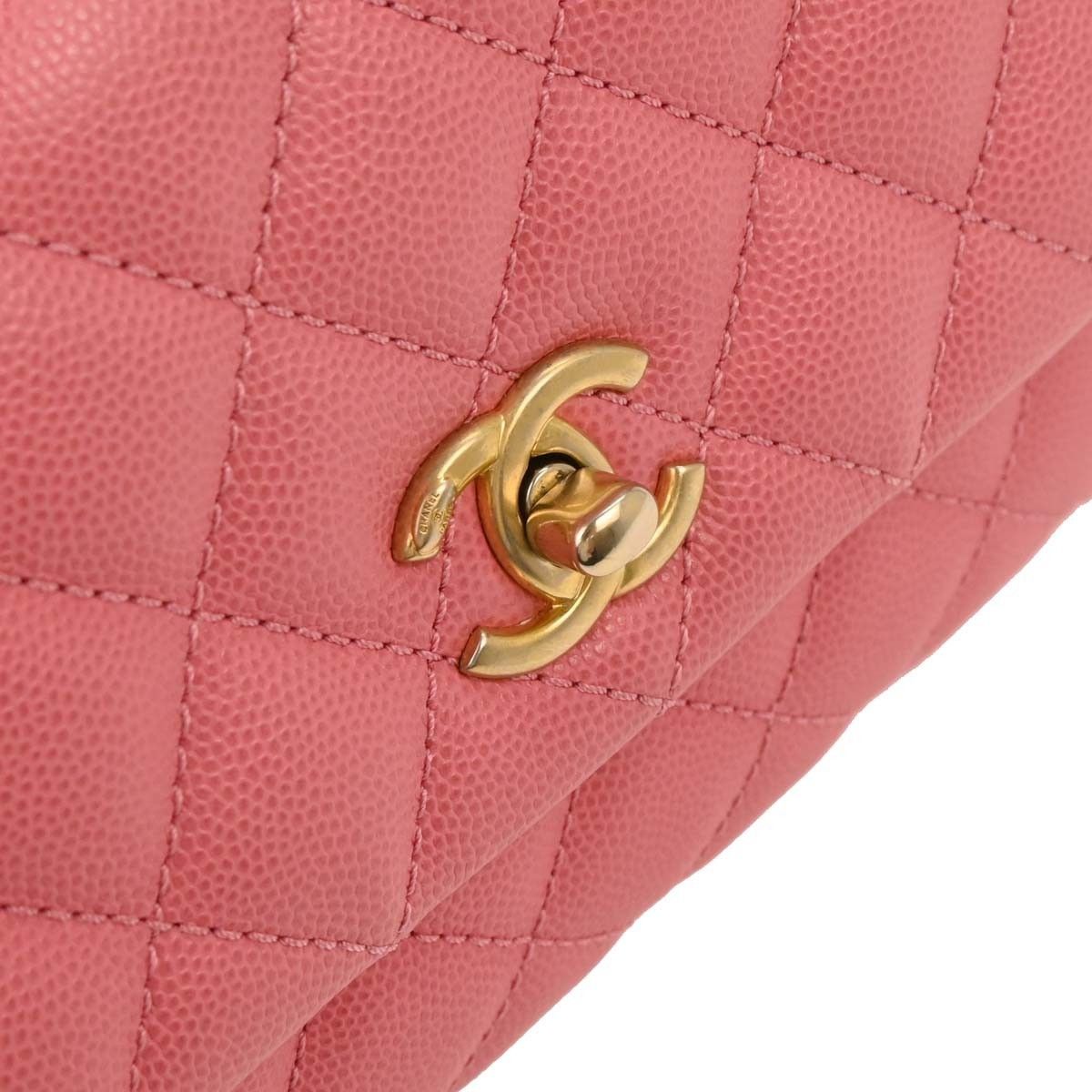 Chanel Chanel Coco Top Handle Bag Quilted Caviar Size ONE SIZE - 7 Thumbnail