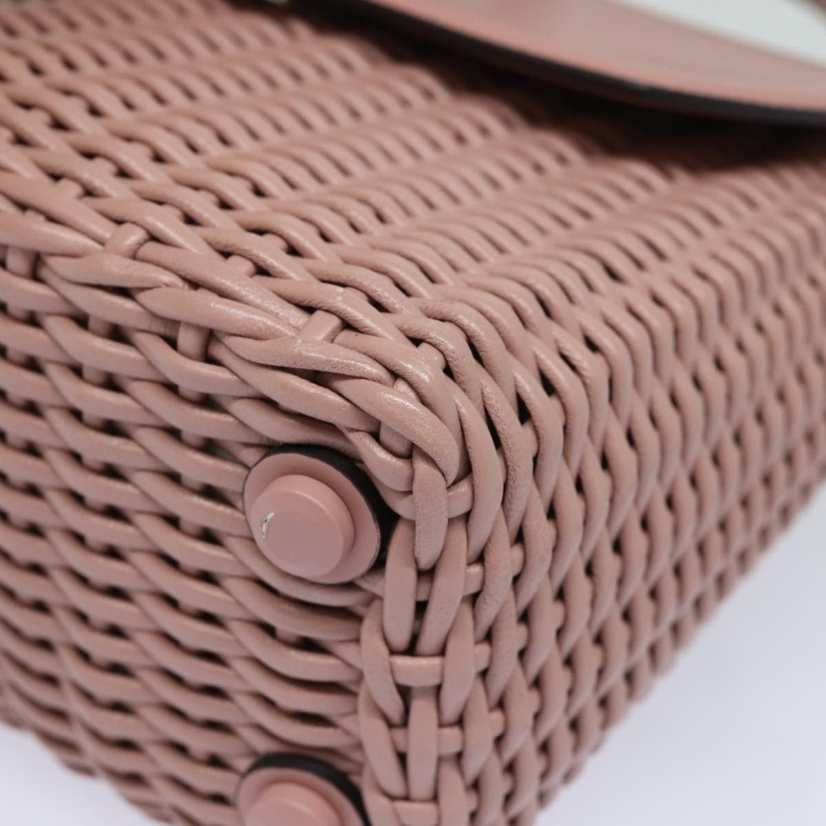 Salvatore Ferragamo Salvatore Ferragamo Boxyz Top Handle Bag Woven Leather Size ONE SIZE - 9 Thumbnail