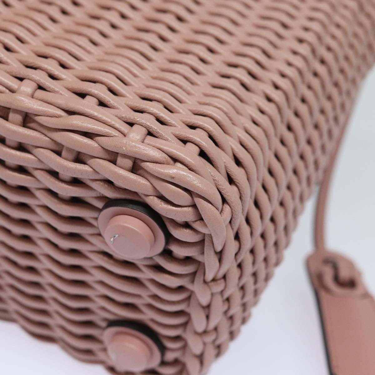 Salvatore Ferragamo Salvatore Ferragamo Boxyz Top Handle Bag Woven Leather Size ONE SIZE - 12 Thumbnail