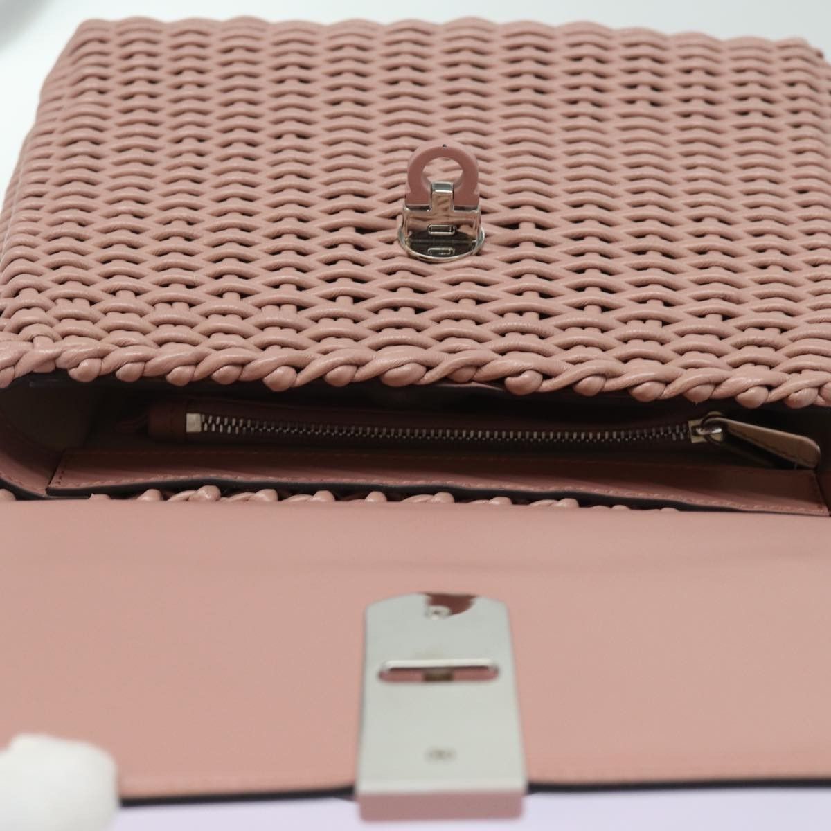Salvatore Ferragamo Salvatore Ferragamo Boxyz Top Handle Bag Woven Leather Size ONE SIZE - 14 Thumbnail