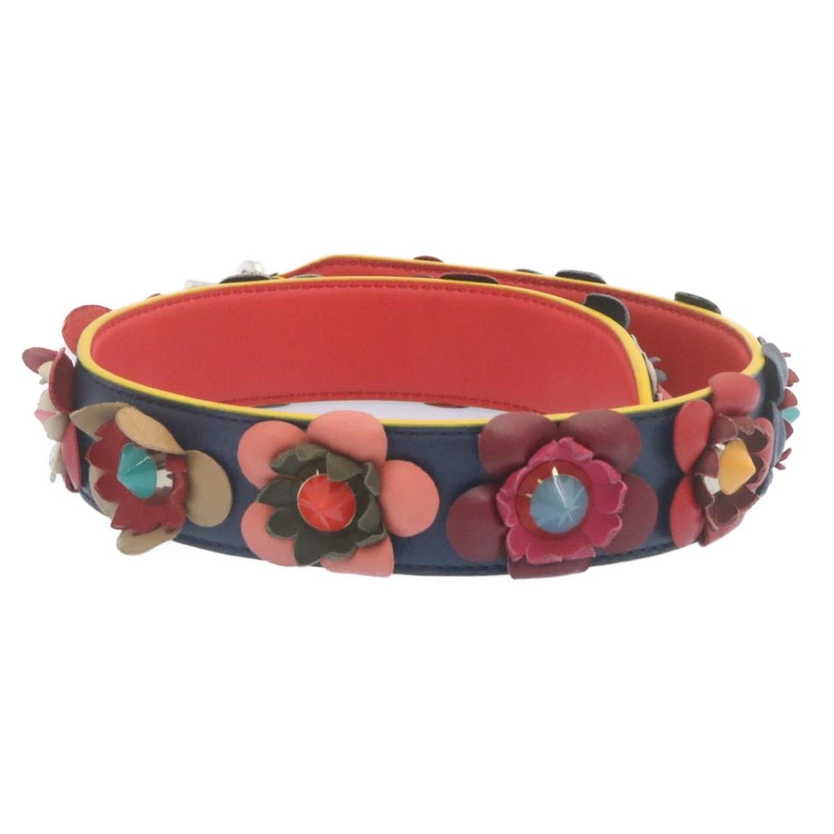Fendi Fendi Flowerland Strap You Shoulder Strap Studded Leather Size ONE SIZE - 3 Thumbnail