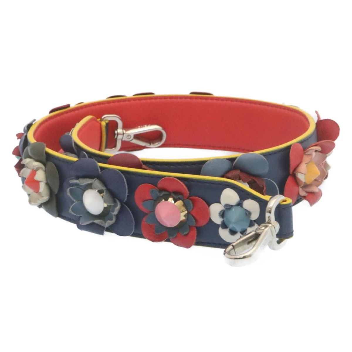 Fendi Fendi Flowerland Strap You Shoulder Strap Studded Leather Size ONE SIZE - 2 Thumbnail