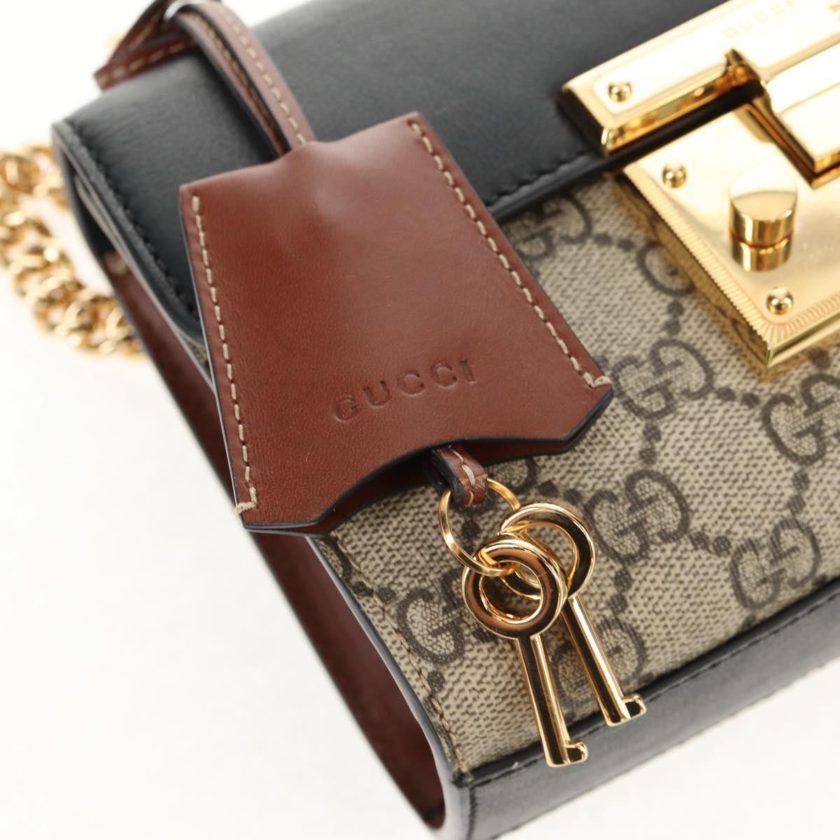 Gucci Gucci Padlock Shoulder Bag GG Coated Canvas and Leather Size ONE SIZE - 18 Thumbnail