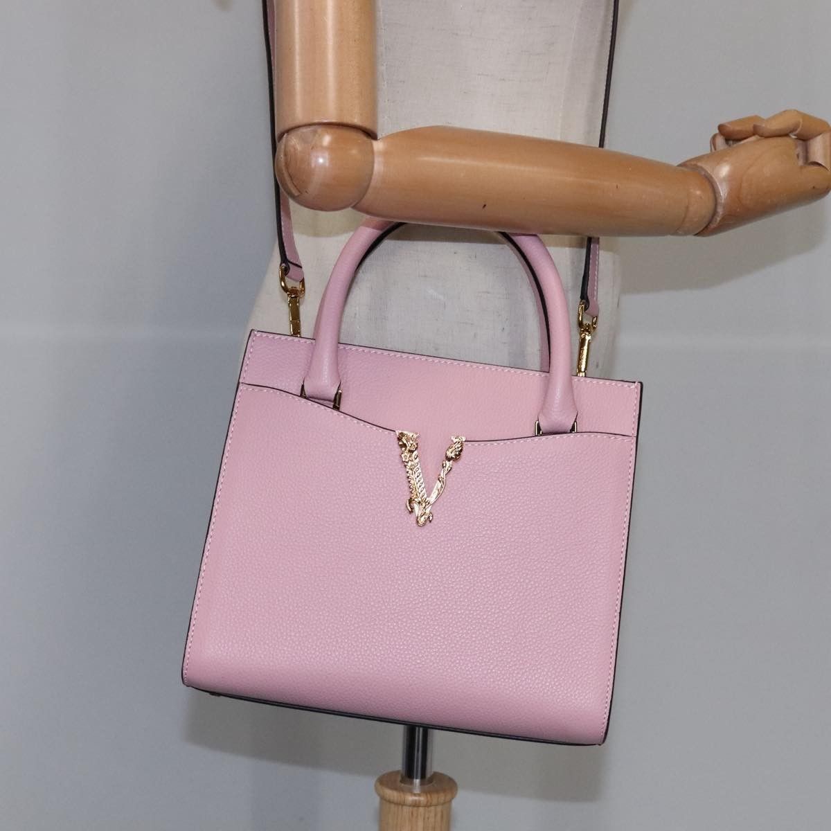 Versace Versace Virtus Front Pocket Tote Leather Size ONE SIZE - 14 Thumbnail