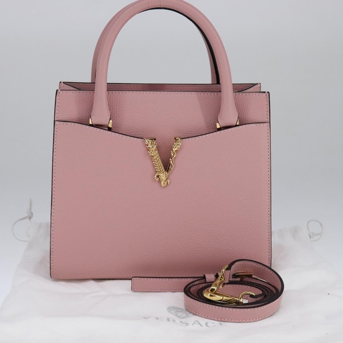Versace Versace Virtus Front Pocket Tote Leather Size ONE SIZE - 13 Thumbnail