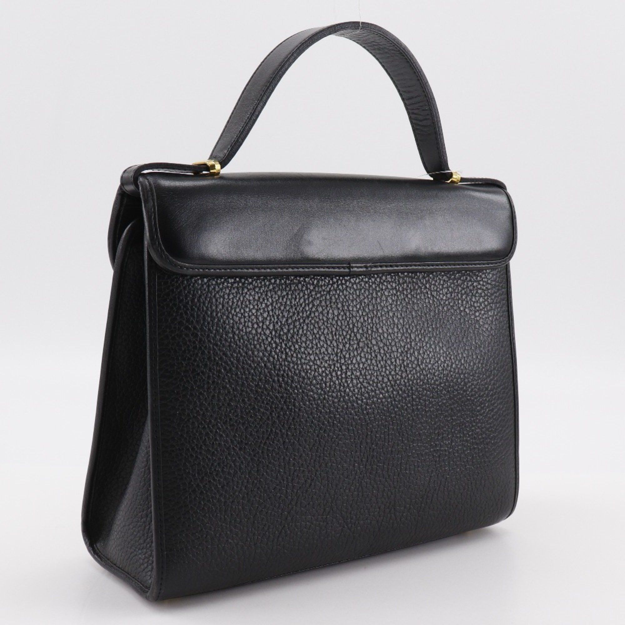 Dior Christian Dior CD logo handbag, vintage, one-handle, calfskin, made in France, black, snap closure, logo, women's. Size ONE SIZE - 3 Thumbnail