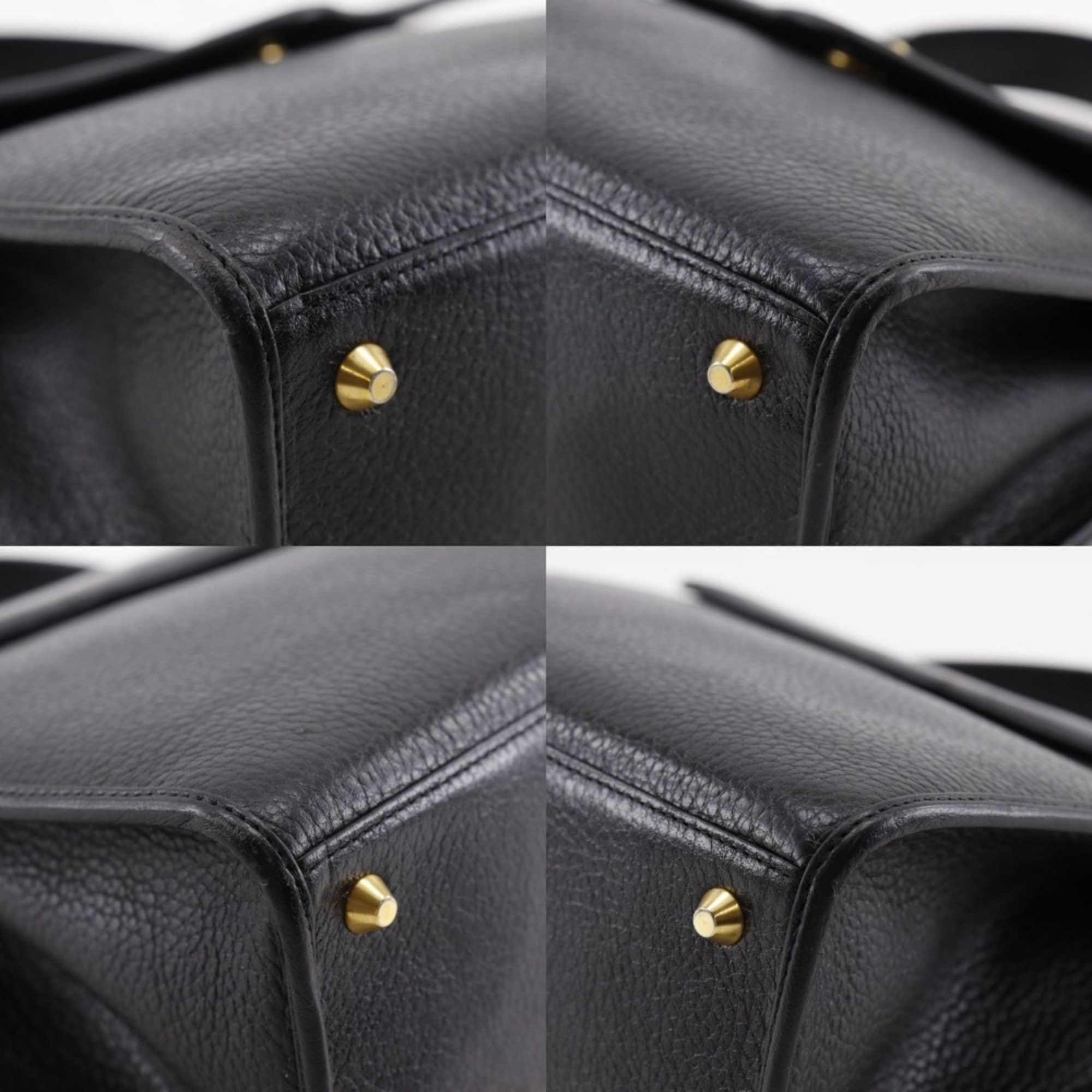 Dior Christian Dior CD logo handbag, vintage, one-handle, calfskin, made in France, black, snap closure, logo, women's. Size ONE SIZE - 4 Thumbnail