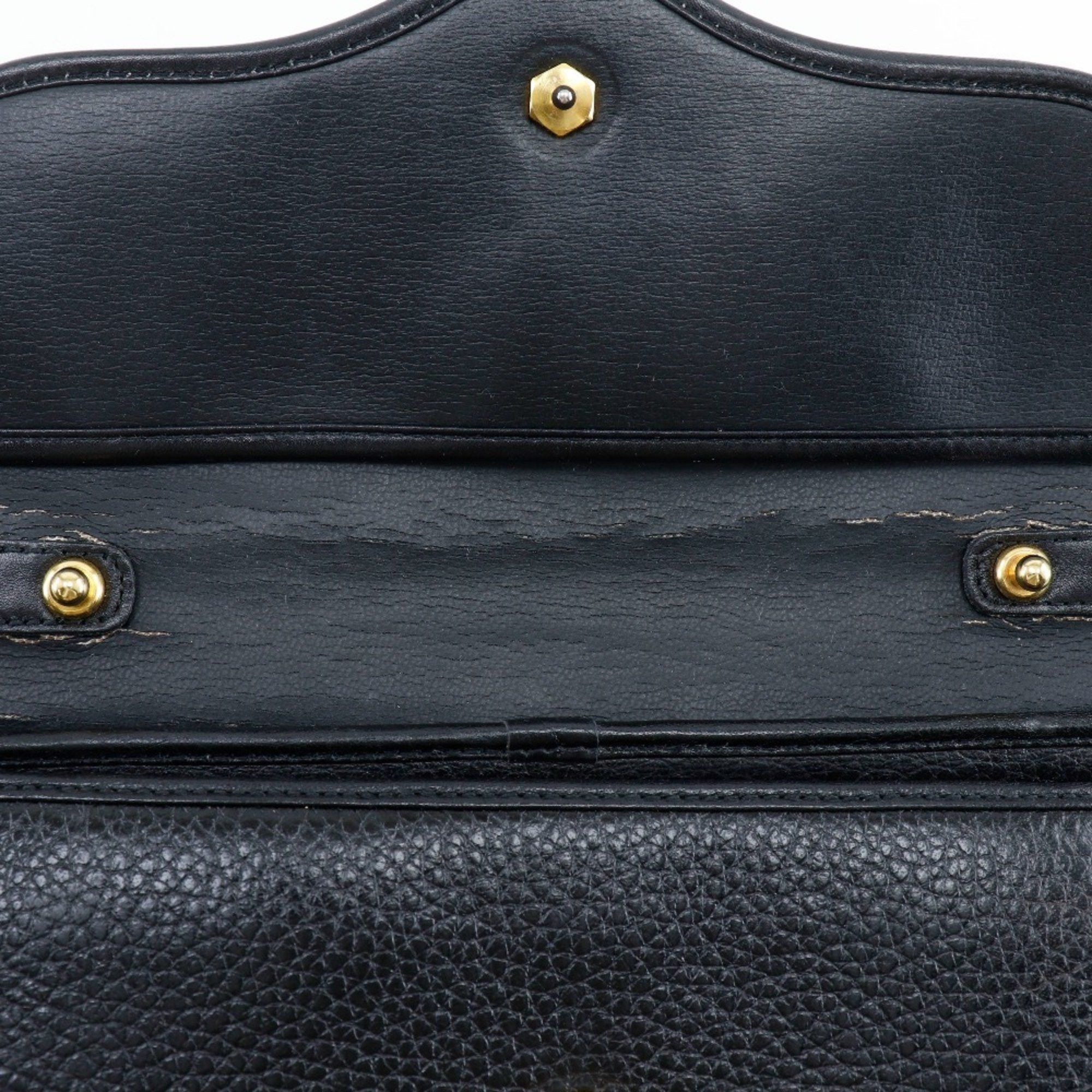 Dior Christian Dior CD logo handbag, vintage, one-handle, calfskin, made in France, black, snap closure, logo, women's. Size ONE SIZE - 10 Thumbnail