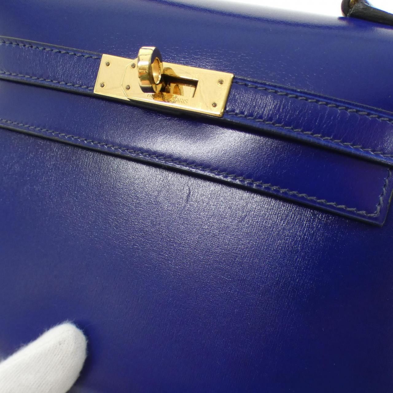 Hermes Hermes Hermes Mini Kelly Box Calf 2way Bag Leather Handbag DUTY FREE for USA Size ONE SIZE - 5 Thumbnail