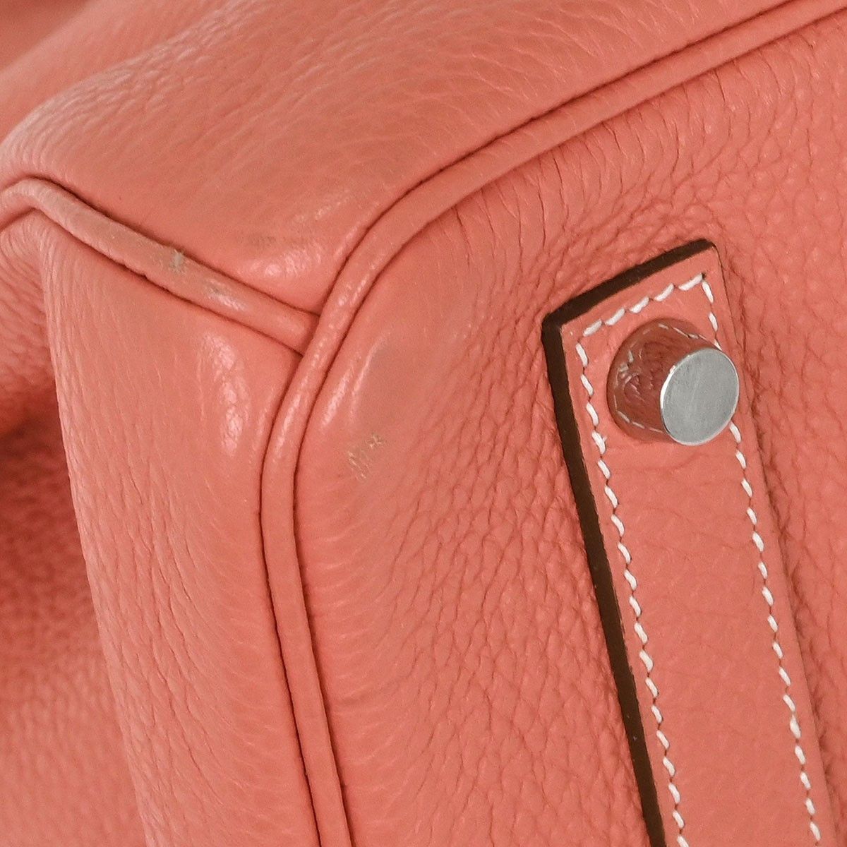 Hermes Hermes Birkin Handbag Pink Clemence with Palladium Hardware Size ONE SIZE - 7 Thumbnail