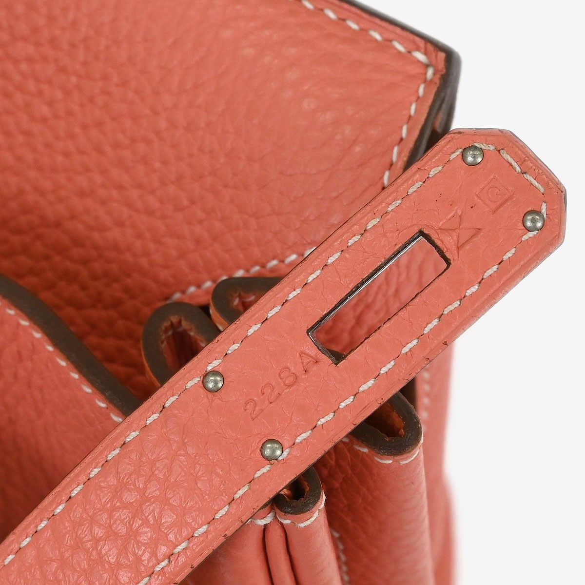 Hermes Hermes Birkin Handbag Pink Clemence with Palladium Hardware Size ONE SIZE - 5 Thumbnail
