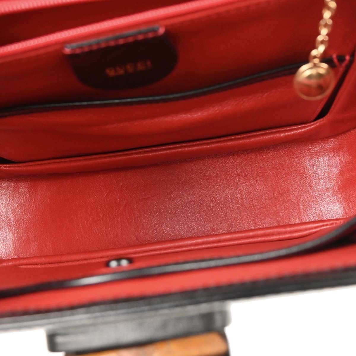 Gucci Gucci Vintage Convertible Bamboo Top Handle Bag Leather Size ONE SIZE - 3 Thumbnail