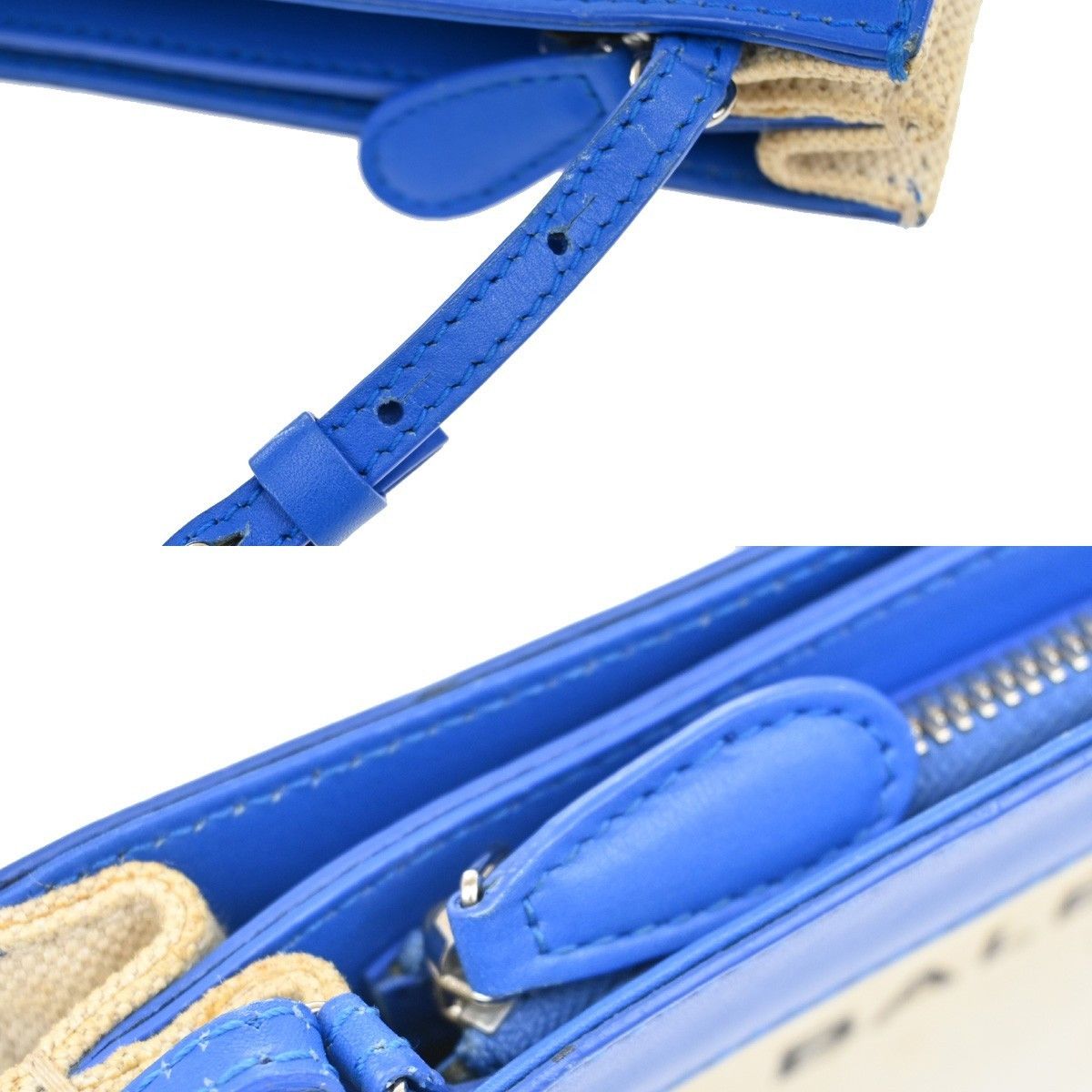 Balenciaga Balenciaga Navy Pochette Canvas and Leather Size ONE SIZE - 14 Thumbnail