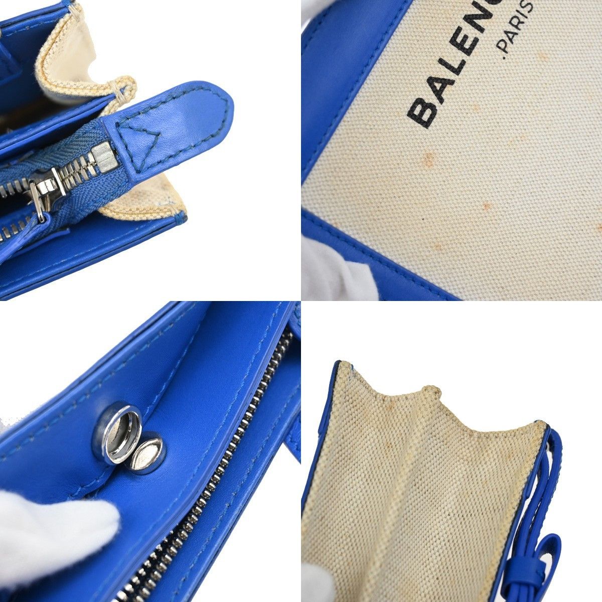 Balenciaga Balenciaga Navy Pochette Canvas and Leather Size ONE SIZE - 11 Thumbnail