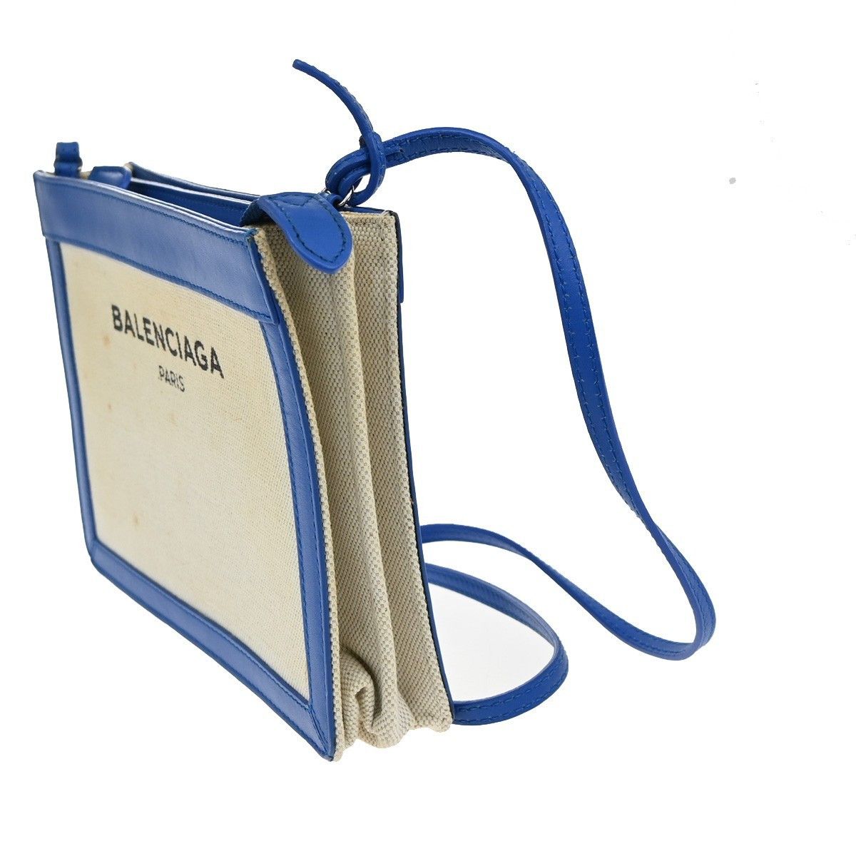 Balenciaga Balenciaga Navy Pochette Canvas and Leather Size ONE SIZE - 3 Thumbnail
