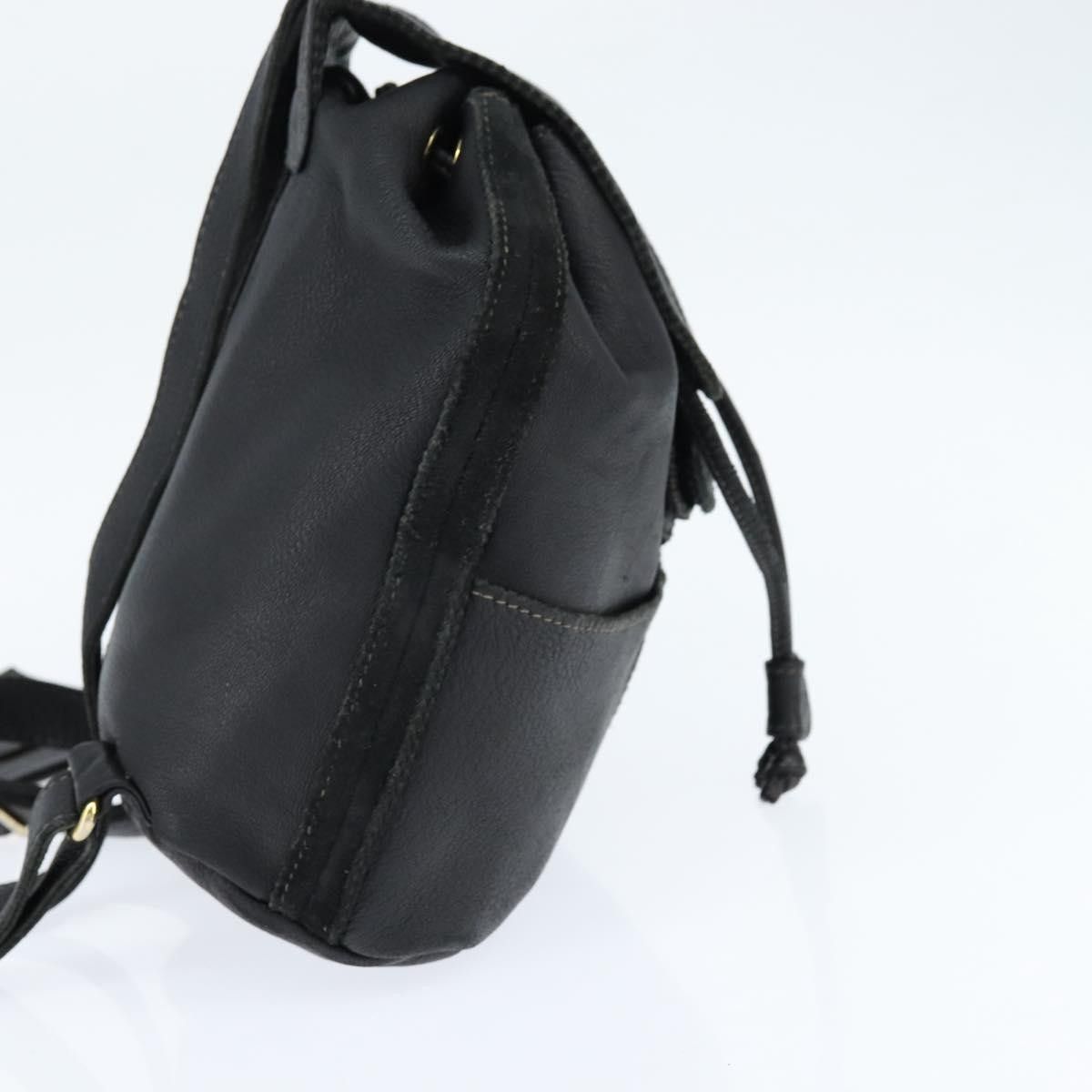 Fendi Fendi Logo Flap Drawstring Backpack Leather Size ONE SIZE - 4 Thumbnail