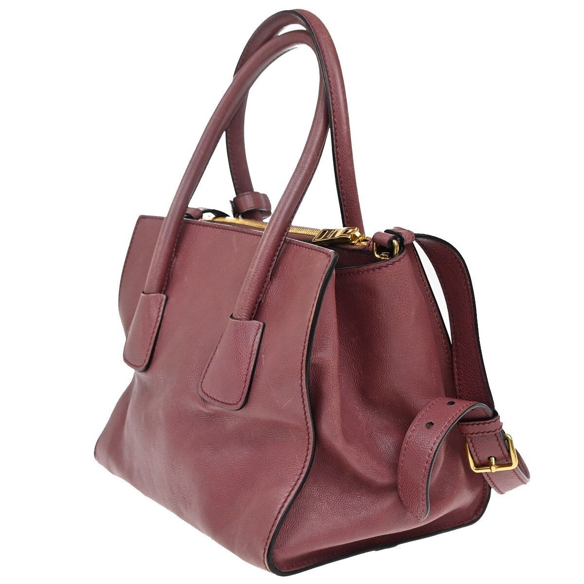 Prada Prada Cuir Double Tote Saffiano Leather Size ONE SIZE - 4 Thumbnail