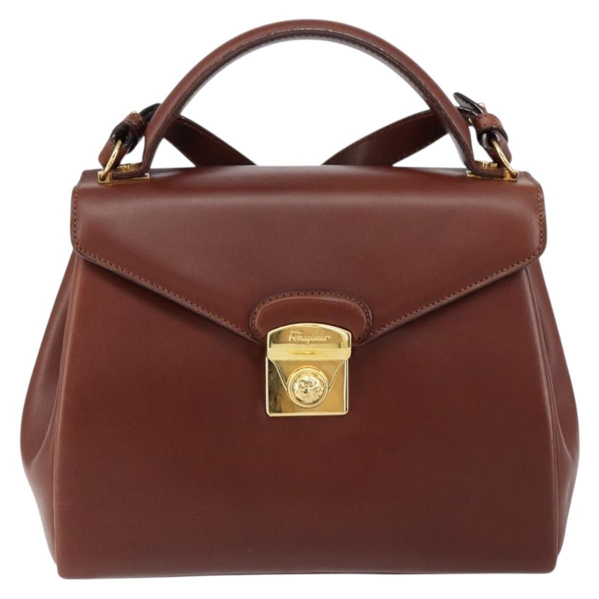 Salvatore Ferragamo Salvatore Ferragamo Vintage Top handle handbag Leather Size ONE SIZE - 18 Thumbnail