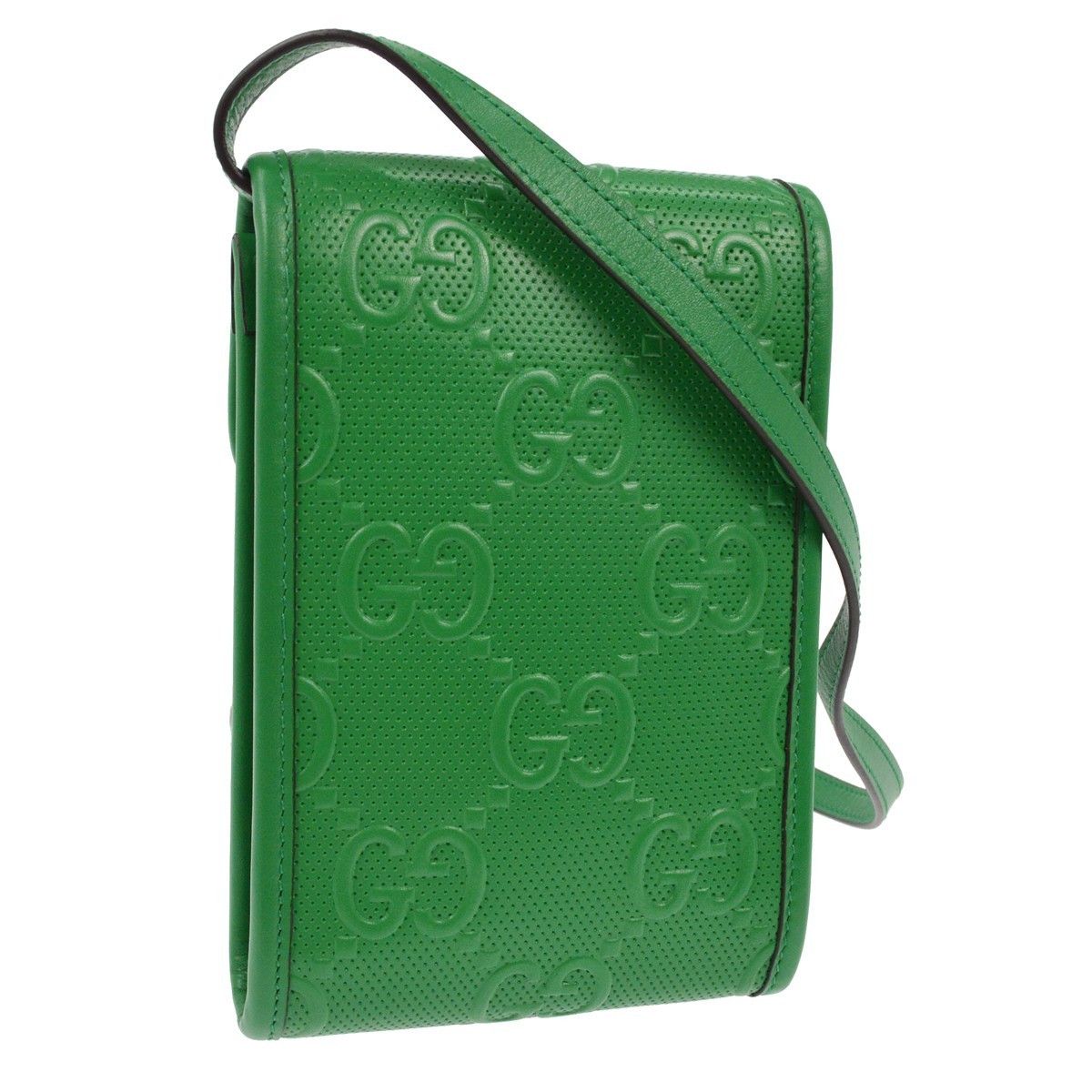 Gucci Gucci Flap Crossbody Bag GG Embossed Perforated Leather Size ONE SIZE - 2 Thumbnail