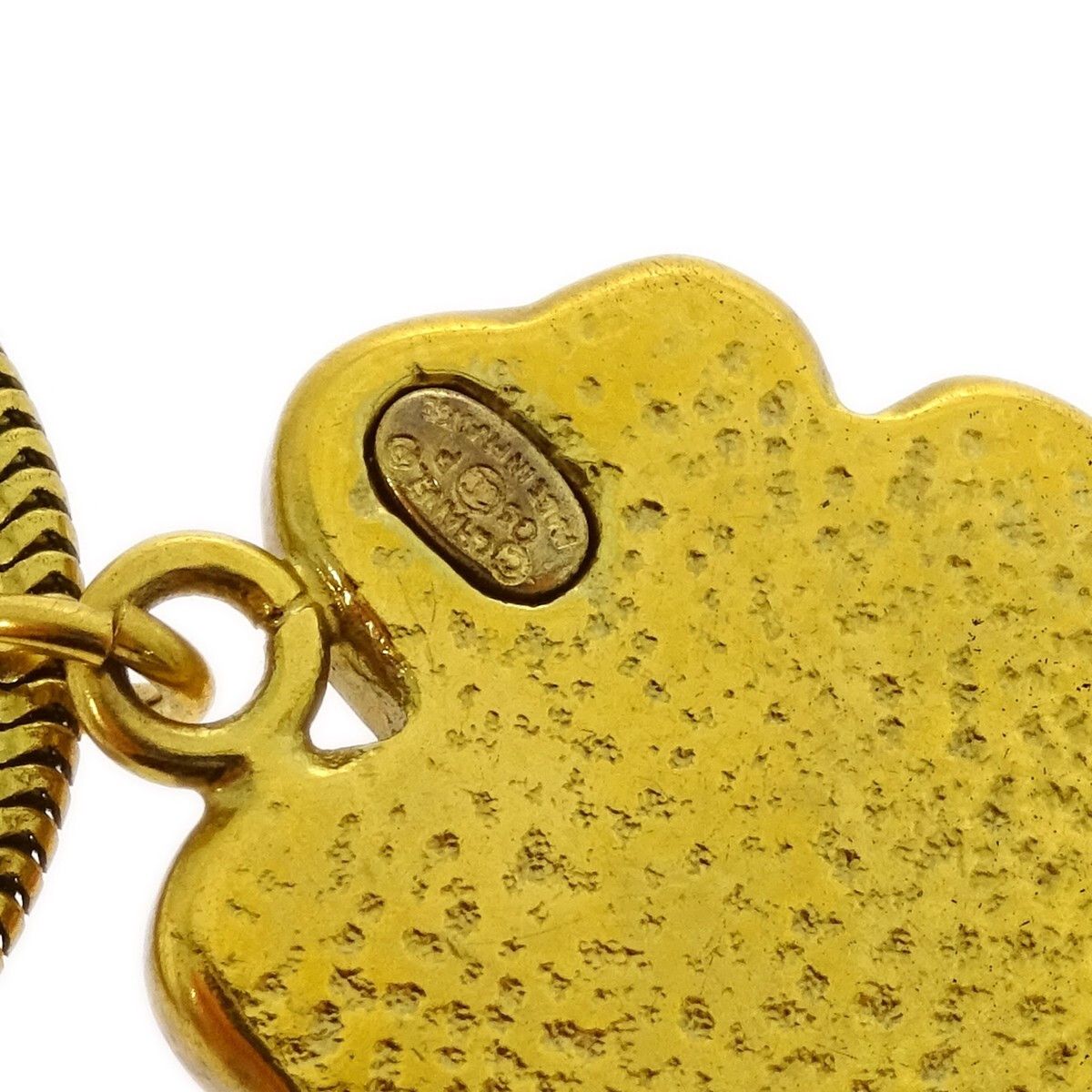 Chanel Chanel Vintage CC Clover Pendant Necklace Resin Size ONE SIZE - 3 Thumbnail