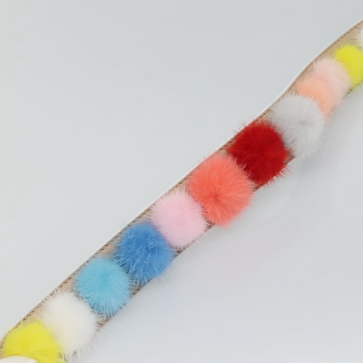 Fendi Fendi Pom Pom Strap You Shoulder Strap Leather and Fur Size ONE SIZE - 10 Thumbnail