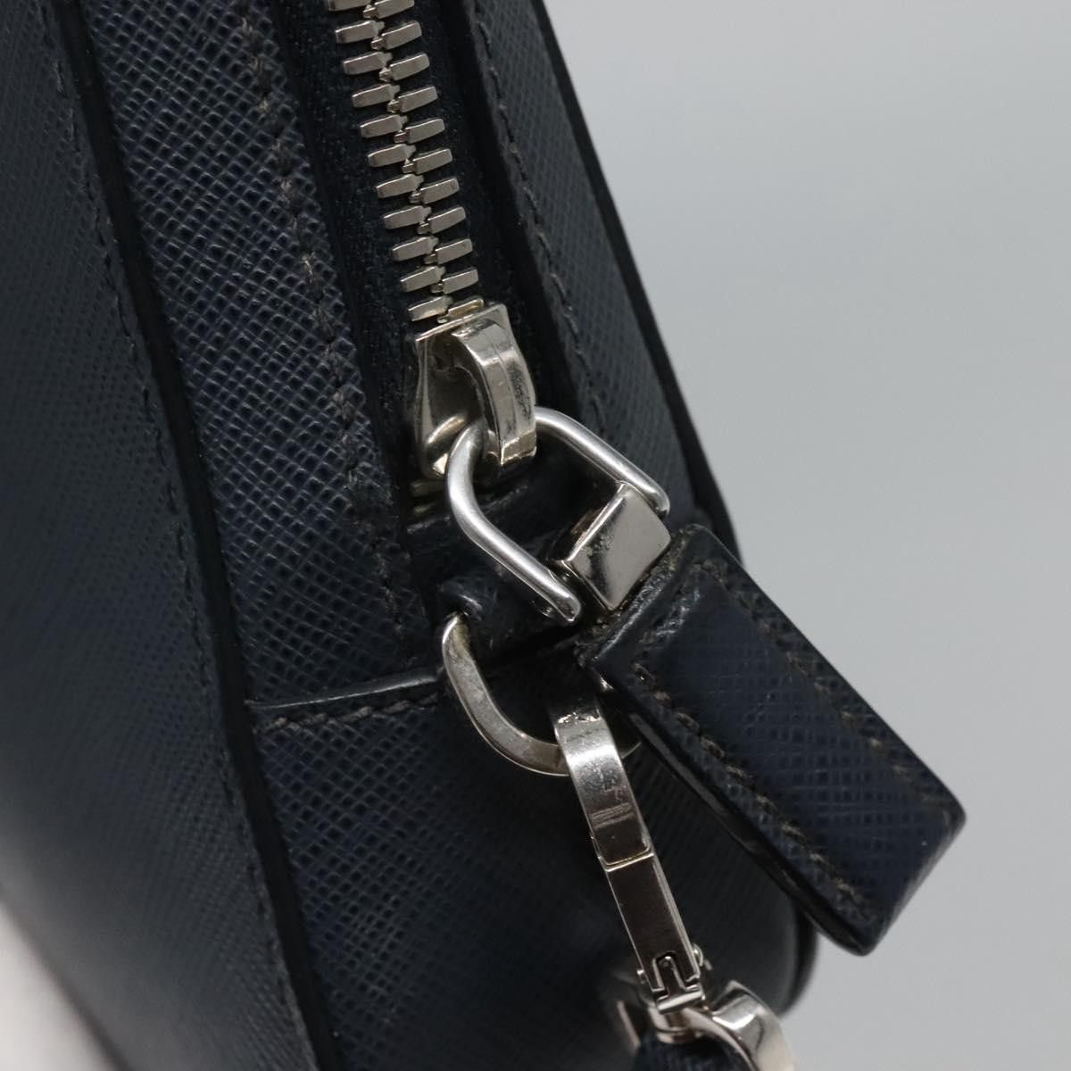 Prada Prada Zip Pochette Saffiano Leather Size ONE SIZE - 13 Thumbnail