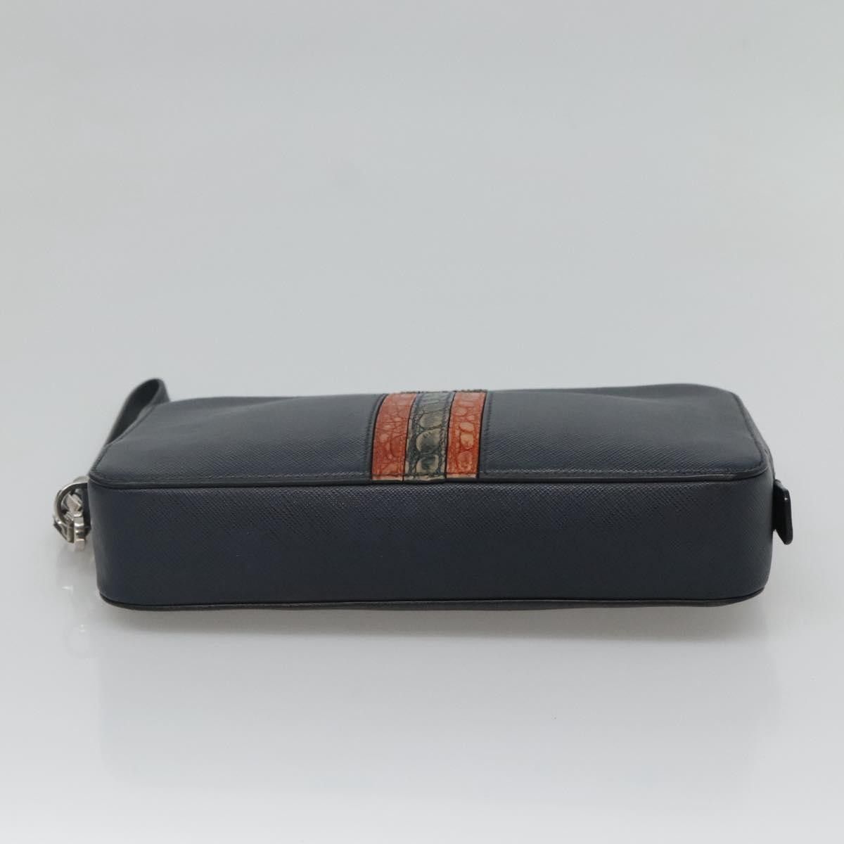 Prada Prada Zip Pochette Saffiano Leather Size ONE SIZE - 14 Thumbnail