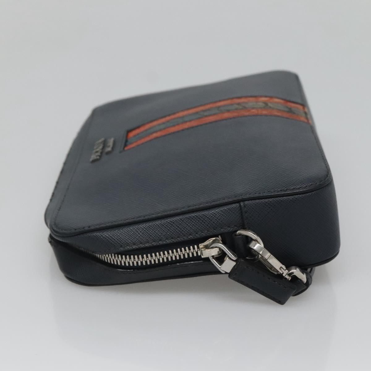 Prada Prada Zip Pochette Saffiano Leather Size ONE SIZE - 4 Thumbnail