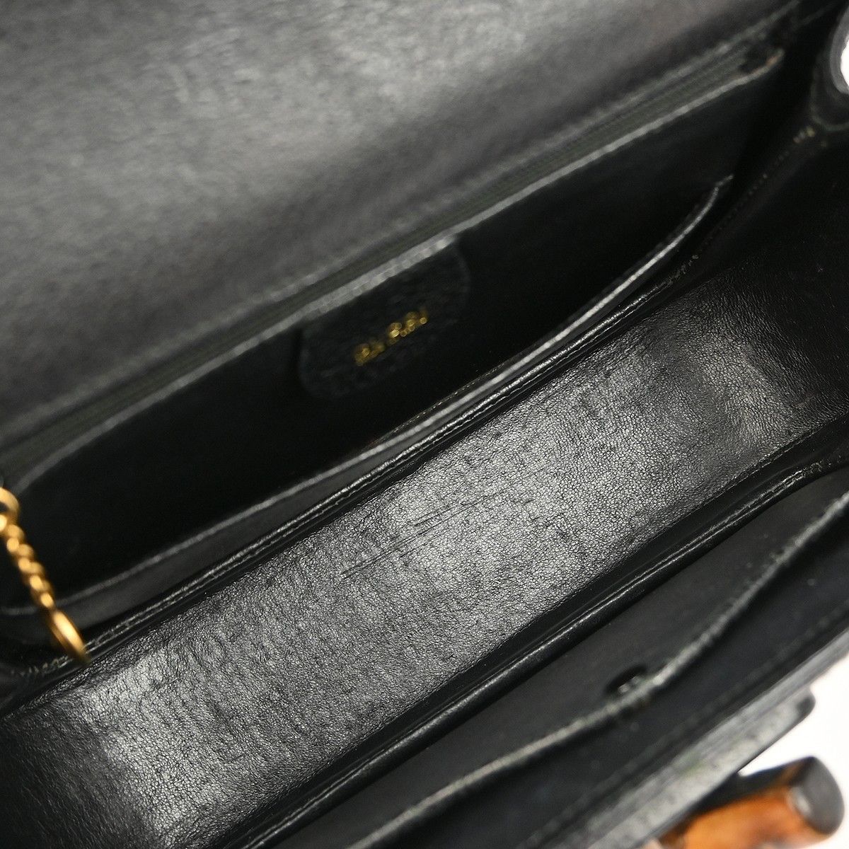Gucci Gucci Vintage Convertible Bamboo Top Handle Bag Leather Size ONE SIZE - 3 Thumbnail